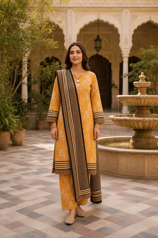 PACK OF 4 UNSTITCHED 3PC LAWN SUITS - B333 [SAVE RS.2900]