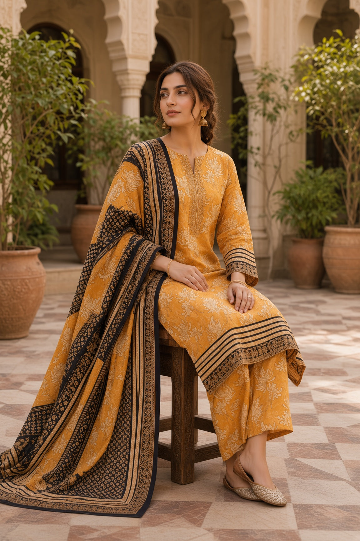 PACK OF 4 UNSTITCHED 3PC LAWN SUITS - B333 [SAVE RS.2900]