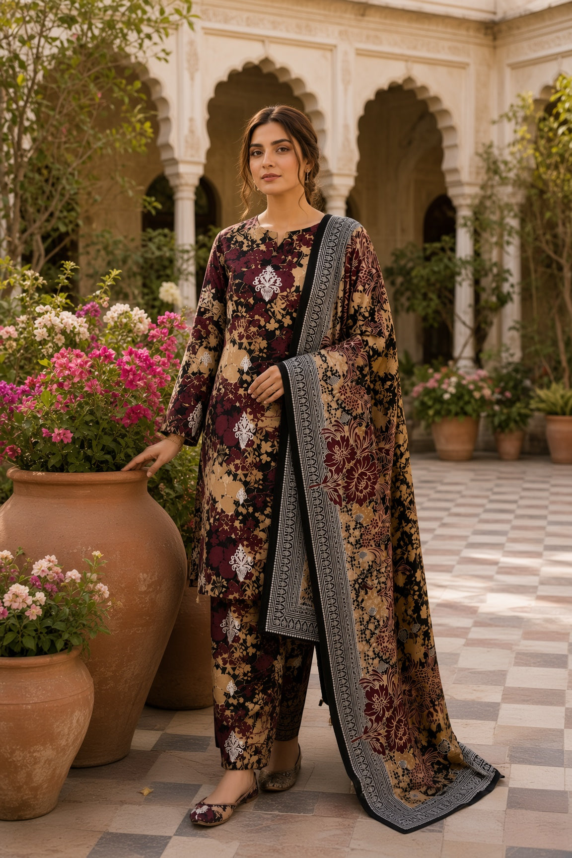 PACK OF 4 UNSTITCHED 3PC LAWN SUITS - B333 [SAVE RS.2900]