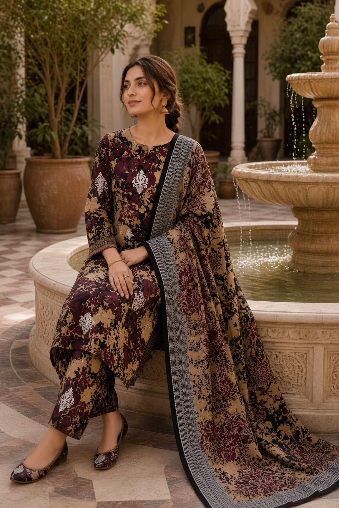 PACK OF 3 UNSTITCHED 3PC LAWN SUITS - B4 [SAVE RS.2000]
